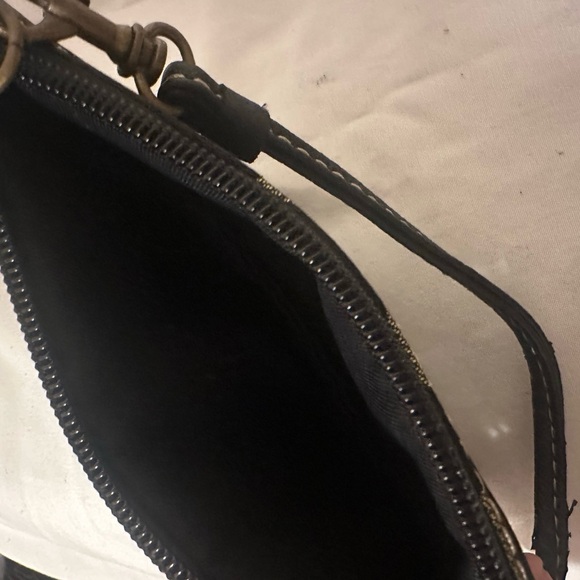 Coach Metallic Signature Jacquard Satchel + Cosmetic Pouch Copper Gold - Picture 8 of 16